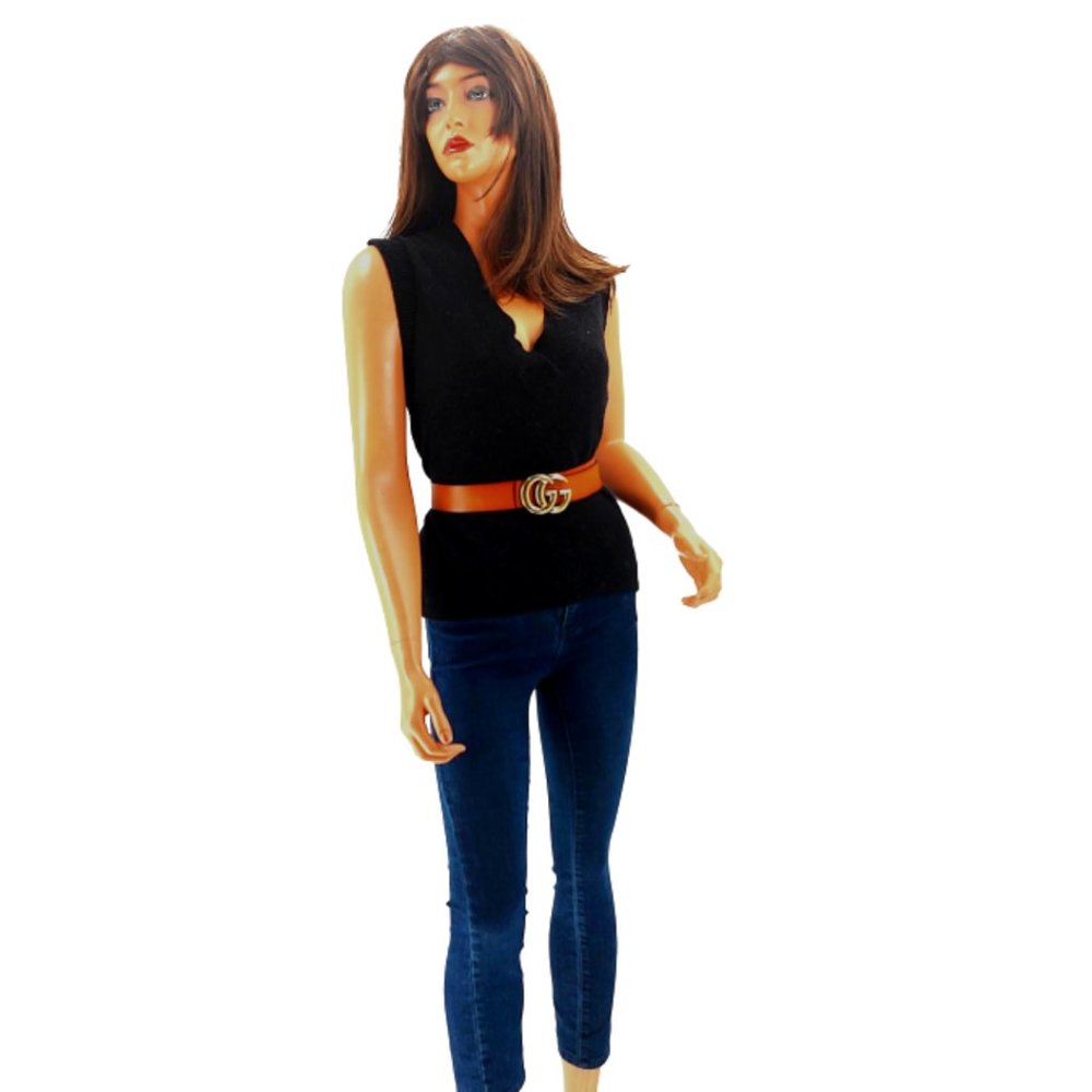 Banana Republic 507474 Black Sleeveless V-Neck Sweater Like New (Size S)